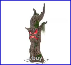 6FT Wicked Woods Color Changing LED Scowling Sapling Halloween Decor