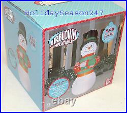 6Ft Christmas Airblown Inflatable Animated Lighted Shivering Trembling Snowman