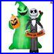 6 1/2′ Gemmy Airblown Inflatable Jack Skellington with Oogie Boogie Yard Decor