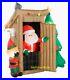 6.5′ ANIMATED DELUXE SANTA IN OUTHOUSE Airblown Yard Inflatable LAUGHING ELF
