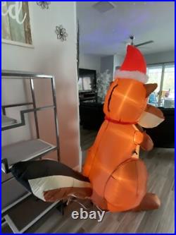 6.5 ft. Animated Inflatable Nom-Nom Chipmunk with Acorn Christmas Decoration New