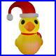 6.6ft H Inflatable Christmas Decoration Inflatable Yellow Duck with LED Lights