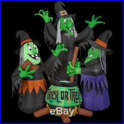 6' Animated with Sound 3 Witches with Cauldron Halloween Airblown Inflatable Prop