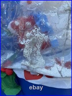 6 FT AIRBLOWN GEMMY INFLATABLE snow globe Snowman Christmas Let It Snow Read