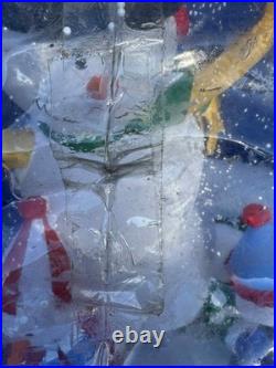 6 FT AIRBLOWN GEMMY INFLATABLE snow globe Snowman Christmas Let It Snow Read