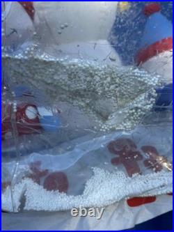 6 FT AIRBLOWN GEMMY INFLATABLE snow globe Snowman Christmas Let It Snow Read