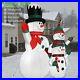 6 FT Lighted Inflatable Snowman Family Outdoor Yard Decoration