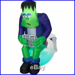 6 FT MONSTER ON TOILET W FARTING NOISE Lighted Yard Airblown Inflatable SENSOR