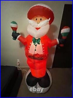 6 Feet Airblown Mariachi Santa Inflatable Feliz Navidad Animated Lights