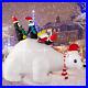 6 Foot Length Christmas Inflatable Polar Bear Outdoor Decorations with 3 Penguin