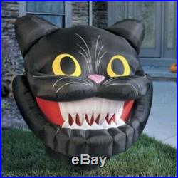 6 Ft Animated GIANT CAT HEAD WITH DROPPING JAW Airblown Yard Inflatable RARE