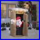 6 Ft Animated Santa Claus In Outhouse Airblown Yard Inflatable