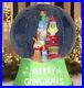 6 Ft GRINCH AND MAX IN SNOW GLOBE W BLOWING SNOW AIRBLOWN LIGHTED INFLATABLE