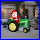 6 Ft Santa Claus On John Deere Tractor Airblown Yard Inflatable