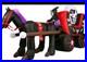 6-Ft. Tall Inflatable Halloween Skull Carriage with LED Lights used