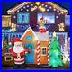 6 Ft inflatable Gingerbread House with Santa Claus and Christmas Tree Lighed