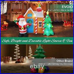 6 Ft inflatable Gingerbread House with Santa Claus and Christmas Tree Lighed