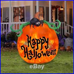6' Projection Airblown Kaleidoscope Happy Halloween Pumpkin Self-Inflatable