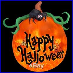 6' Projection Airblown Kaleidoscope Happy Halloween Pumpkin Self-Inflatable