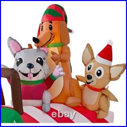 6 ft Animated Dog SEESAW Christmas Inflatable Dachshund Frenchy Chihuahua NEW