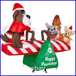 6 ft Animated Dog SEESAW Christmas Inflatable Dachshund Frenchy Chihuahua NEW