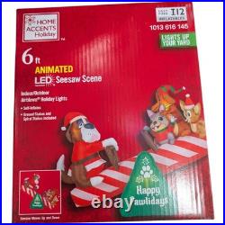 6 ft Animated Dog SEESAW Christmas Inflatable Dachshund Frenchy Chihuahua NEW