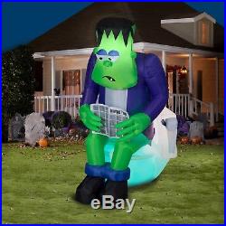 6 ft Halloween Inflatable Surprise Monster Toilet Scene with Sound and Sensor