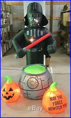 6ft Gemmy Airblown Inflatable Prototype Halloween Darth Vader withCauldron #72347