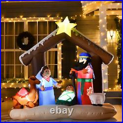 6ft Light Up Nativity Scene Christmas Inflatable Outdoor Yard Decor with LED Light