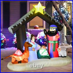 6ft Light Up Nativity Scene Christmas Inflatable Outdoor Yard Decor with LED Light