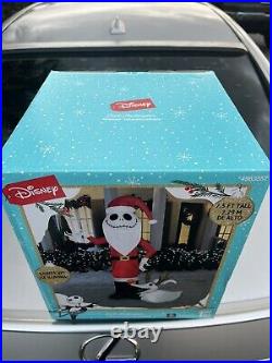 7.5' Disney Nightmare Before Christmas Santa Jack Skellington Zero Inflatable