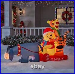 7.5' Eeyore Pulling Winnie The Pooh & Tigger On Sleigh Christmas Inflatable