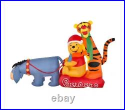 7.5' Eeyore Pulling Winnie The Pooh & Tigger On Sleigh Christmas Inflatable