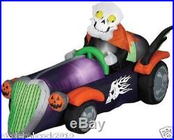 7.5 Ft Gemmy Halloween Skeleton Racer Inflatable Airblown Yard Decor