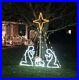 7′ Commercial LED Wired Holy Family Nativity Animated Star Christmas Yard Decor