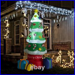 7 FT Inflatable Christmas Tree LED Lighted Outdoor Yard Holiday Decorations Gift