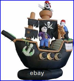 7 Foot Halloween Inflatable Skeletons Ghosts Pirate Ship Lights Decor Outdoor