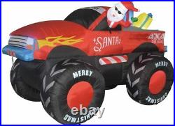 7 Ft Christmas Self Inflatable Trucks with Santa Clause Blow up Yard Decoration