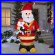 7′ GEMMY SANTA CLAUS AS A FIRE FIGHTER Airblown Yard Inflatable DALMATION