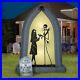 7′ Gemmy Airblown Inflatable Halloween Jack Skellington And Sally Silhouette