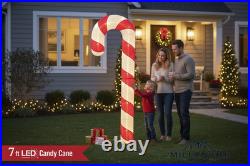 7 ft LED Candy Cane Prop Light Up Christmas Yard Decoration Home Accents Holiday