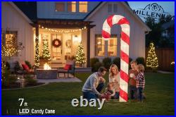 7 ft LED Candy Cane Prop Light Up Christmas Yard Decoration Home Accents Holiday