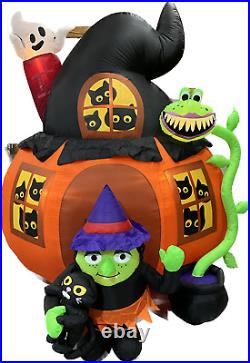 7ft Gemmy Airblown Inflatable Prototype Halloween Pumpkin House #550561