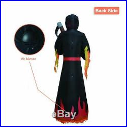 8Ft Halloween Lighted Inflatable Grim Reaper Inflatable Outdoor Ghost Yard Party