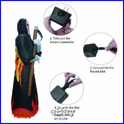 8Ft Halloween Lighted Inflatable Grim Reaper Inflatable Outdoor Ghost Yard Party