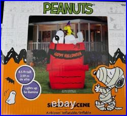 8.5 Ft Snoopy And Woodstock On Doghouse Airblown Yard Inflatable