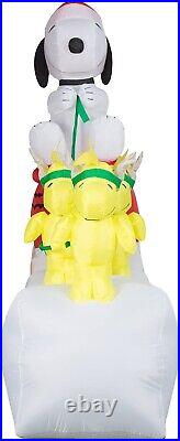 8.5' SNOOPY IN DOG BOWL SLEIGH Airblown Lighted Yard Inflatable