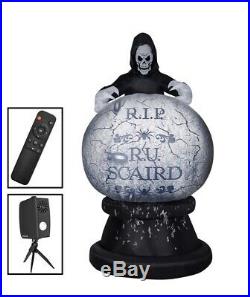 8.5 ft Living Projection Reaper Globe Halloween Inflatable Haunted House Videos