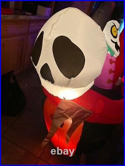 8.9 Gemmy Haunted Animated Skeleton Pirate Ship Inflatable Octopus Airblown