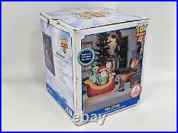 8' DISNEY'S TOY STORY SLEIGH Airblown Yard Inflatable WOODY BUZZ LIGHTYEAR